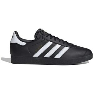 Adidas Gazelle Mens Size 13.5 Leather Shoes Black/White‎ Sneakers ID6112 NEW